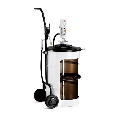 Мобильный пневматический солидолонагнетатель с насосом PM3 с тележкой для бочек 50 кг