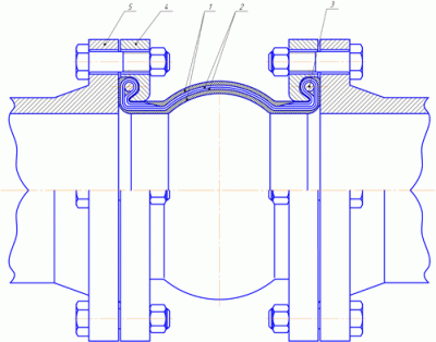 Вставка компенсационная резинокордная Ду-1000