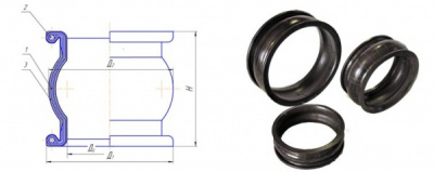 Вставка компенсационная резинокордная Ду-350