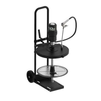 Мобильный пневматический солидолонагнетатель с насосом 60:1 для бочек 18-30 кг на телеге